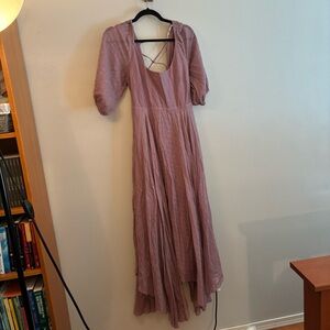 Free People Elegant Purple Dress - Size: Small